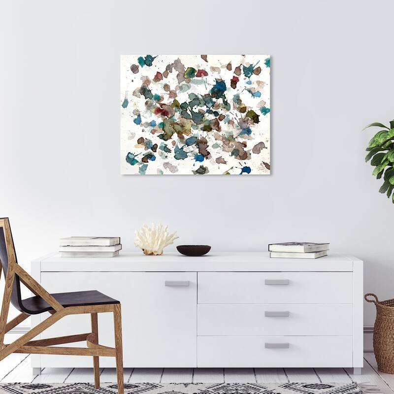 Wynwood Studio Canvas Abstract Color Splash Jungle Blue and Modern & Contemporary Wall Art Canvas Print - 20 x 24