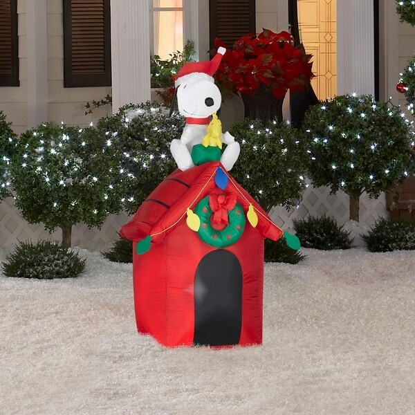 Shop Gemmy 85764 Airblown Christmas Lights Up Snoopy Woodstock