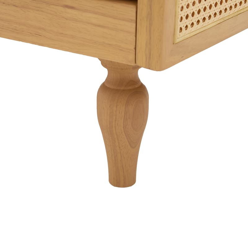 Christopher Knight Home - Riverton Mid-Century Upholstered Loveseat Sofa with Rattan Armrests