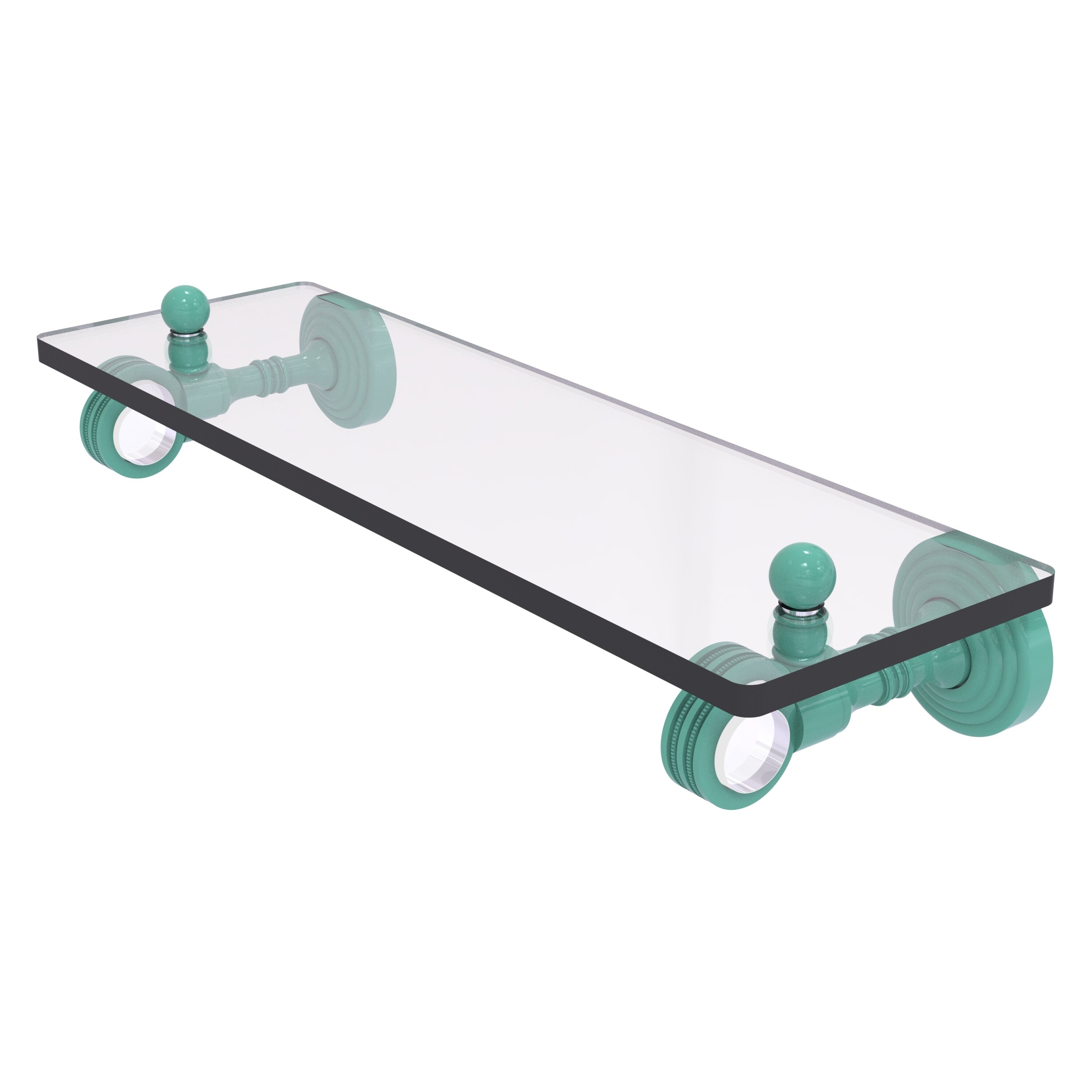 Allied Brass Pacific Grove Collection 16 Inch Glass Shelf with Dotted Accents