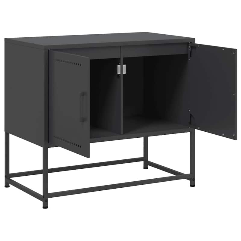 vidaXL TV Stand Entertainment Center Media Unit Furniture Living Room Steel - 15.4 x 27.0 x 23.8