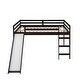 preview thumbnail 27 of 30, Multifunctional Full Size Loft Bed with Slide, Wood Loft Bed Full with Playhouse Design, Kids Loft Bed Frame for Boys Girls