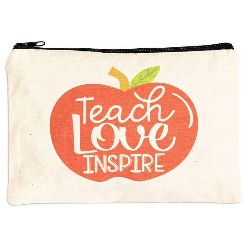 Pencil Pouches with Zipper, Teacher Appreciation Gifts (5 Designs, 5
