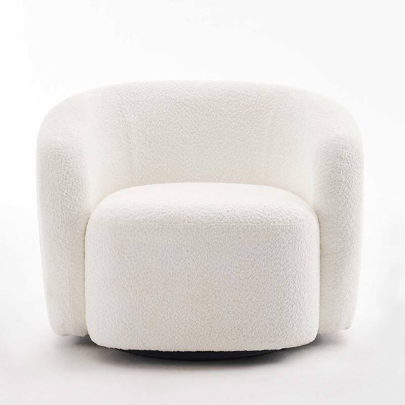 Mid-Century Modern Accent Chair, Soft Padded Single Sofa