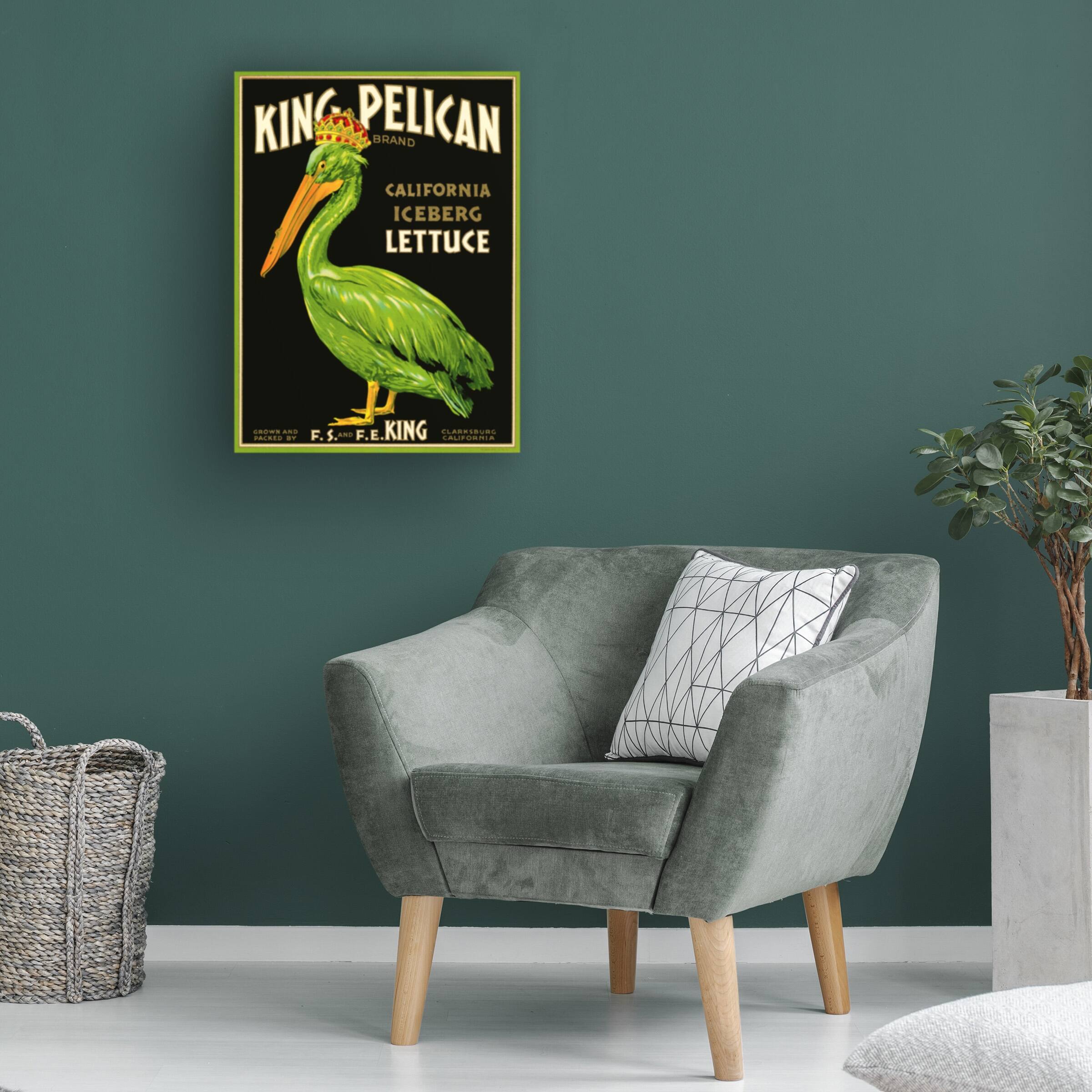 Print Collection 'King Pelican Brand Lettuce' Canvas Art Bed Bath