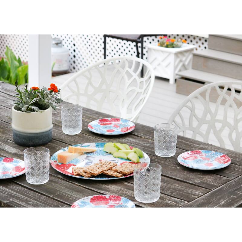 Fourth Of July Floral Dessert Plate, Set of 4 - Set of 4
