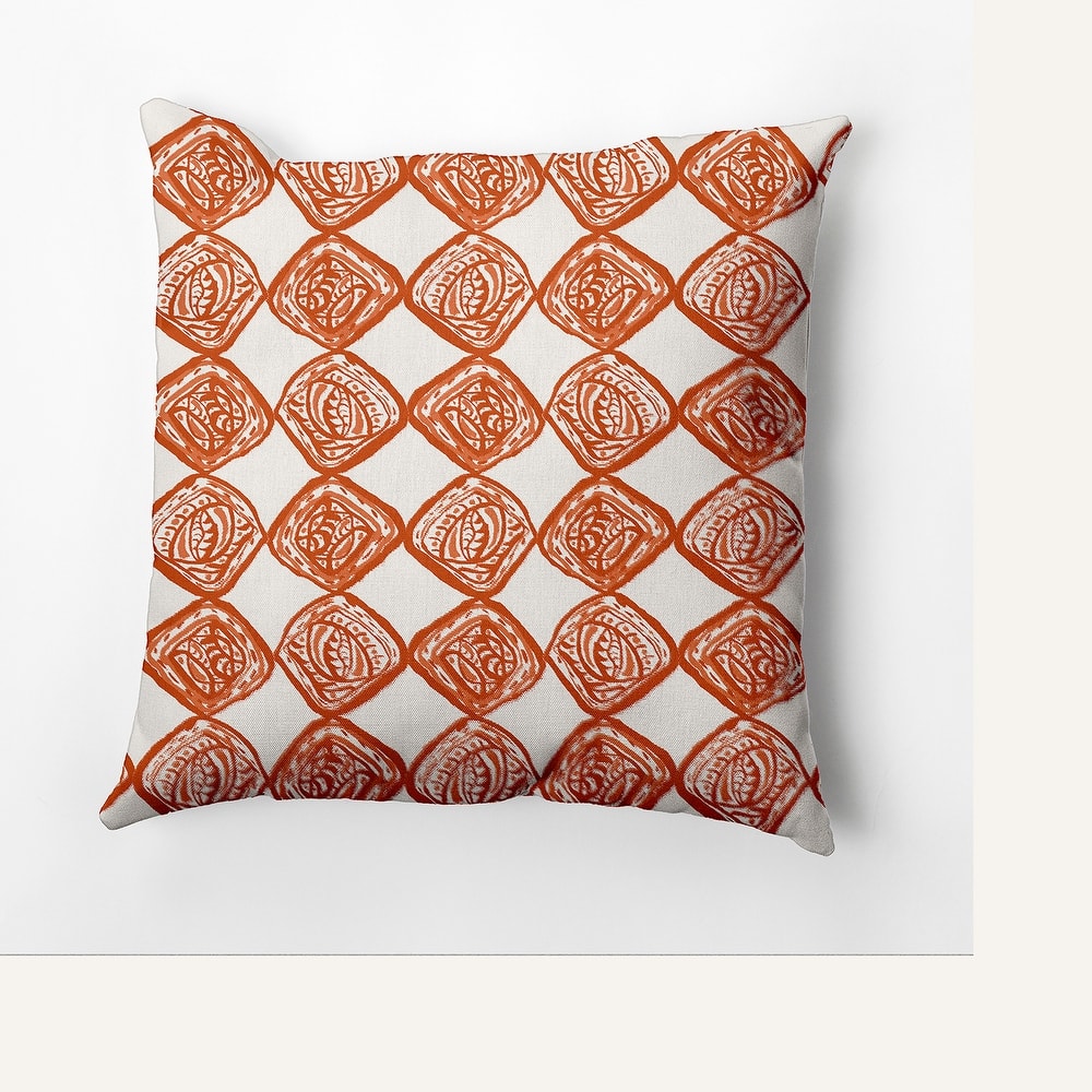 Cowry Check Outdoor Pillow