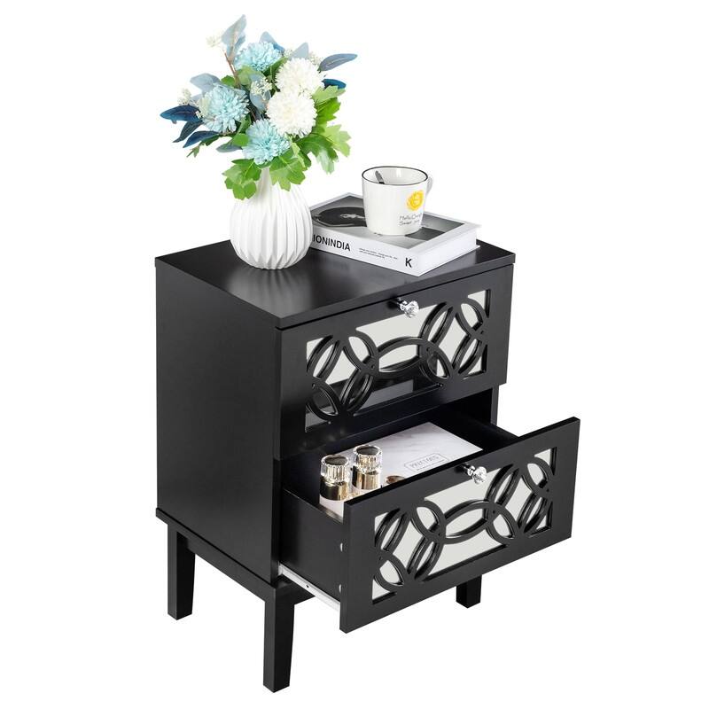 Nightstand with Two Drawer 2Pcs