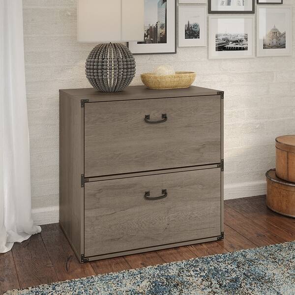 Shop Ironworks File Cabinet From Kathy Ireland Home By Bush Furniture Overstock 14037844 Grey