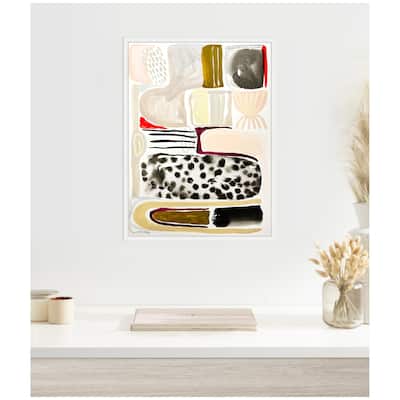 Kate and Laurel Sylvie Abstract 03 Framed Canvas by Emma Daisy