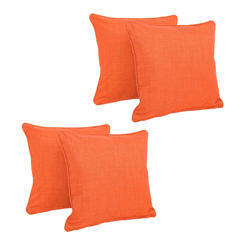 Blazing Needles 18-inch Accent Throw Pillows (Set of 4) - Tangerine Dream