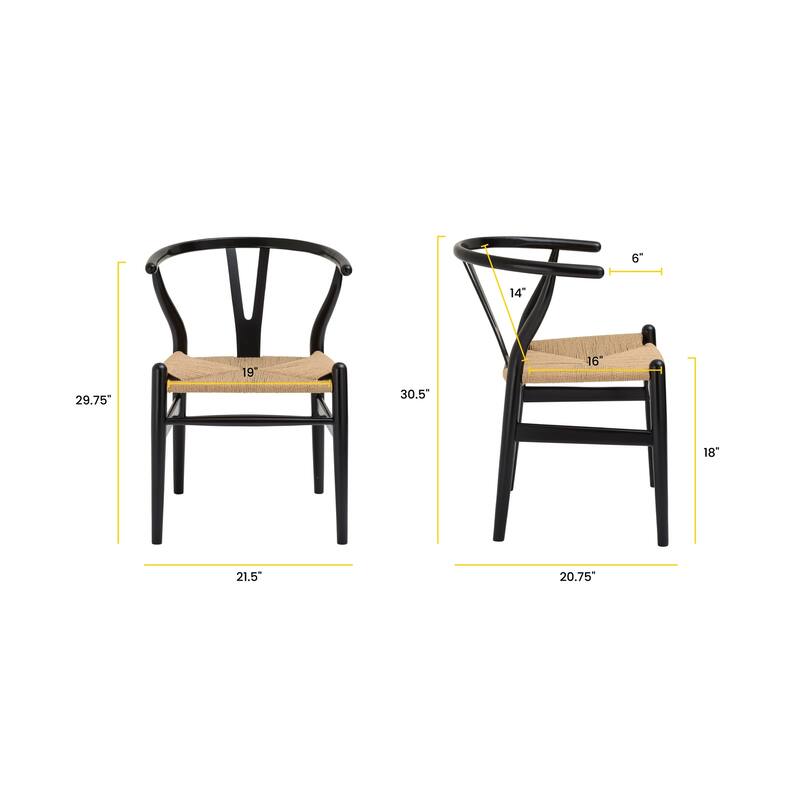 Poly and Bark Weave Chairs (Set of 2)