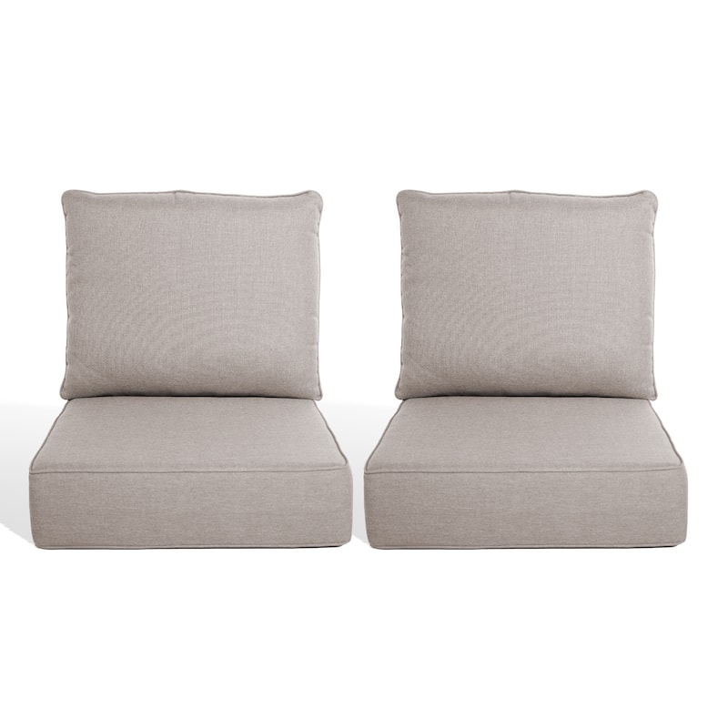 Pocassy 22"x24"x6" Inch Thick Cushions Pillows Indoor Outdoor Cushion 4 Set - Beige Cushion