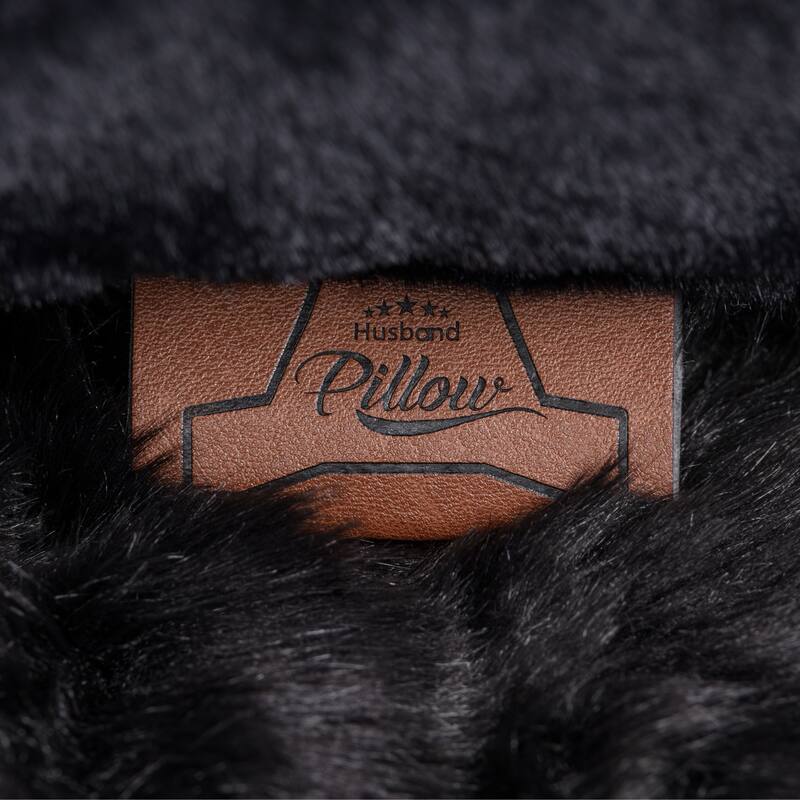 12x20 2-tone Fabulous Faux Fur Throw Pillow - Black Panther, 1 PCS