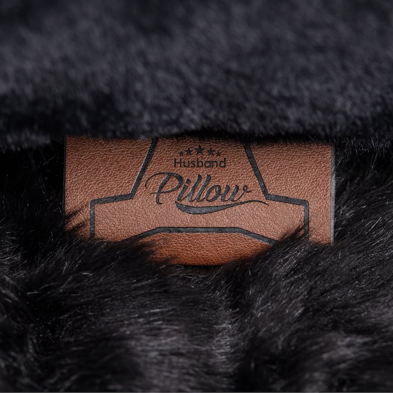 Husband Pillow - Exquisite Cozy Faux Fur - Double Sided Weighted Throw Blanket - 2-tone, 50"X 60"