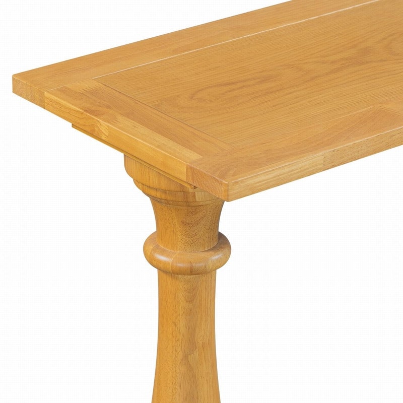 Vintage 63" Sofa Console Table with Solid Pine Legs for Living Room