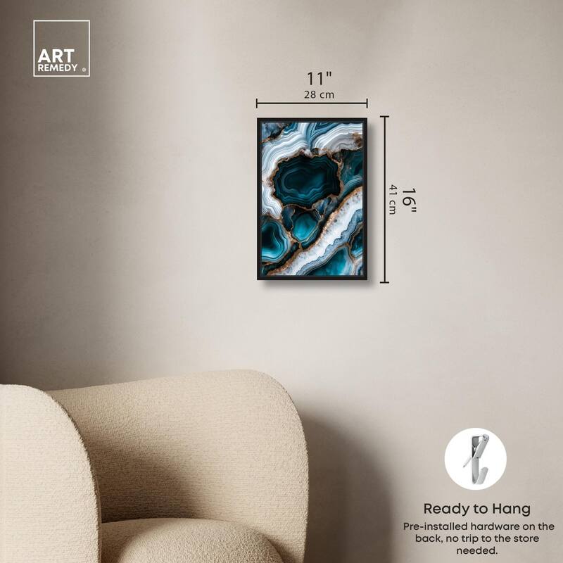Teal Tectonic I Canvas by Art Remedy