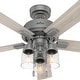 preview thumbnail 8 of 15, Hunter 52" Hartland Ceiling Fan with 3-Light LED Light and Pull Chains - Farmhouse, Transitional