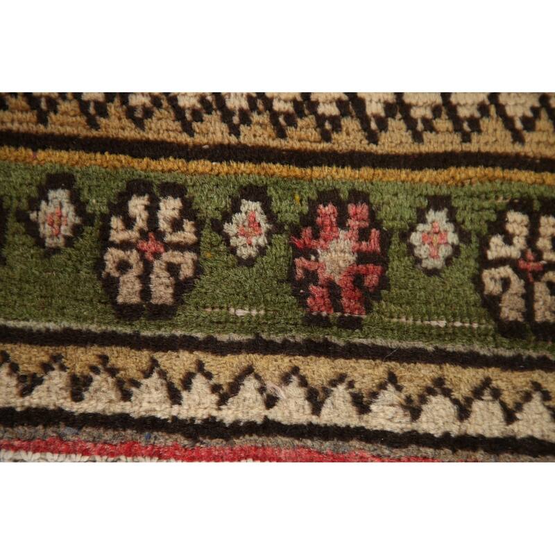 Vegetable Dye Tabriz Persian Antique Runner Rug Handmade Wool Carpet - 2'7"x 10'1"