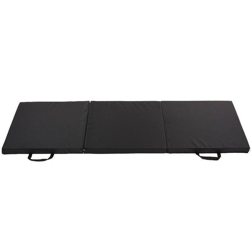 Sunny Health & Fitness No. 048 Tri-Fold Exercise Mat - Black