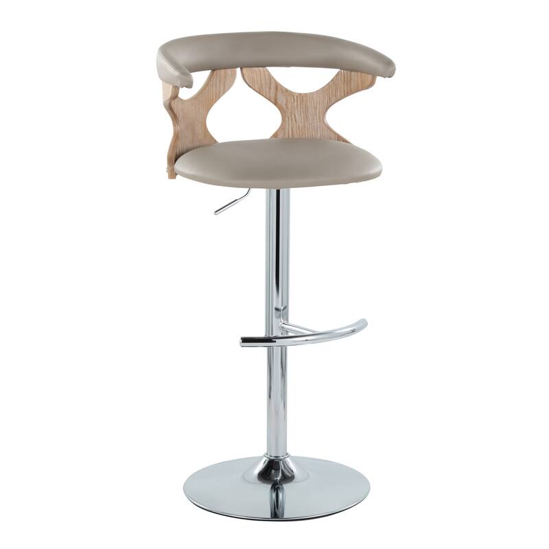 Carson Carrington Viby Adjustable Bar Stool with Rounded T Footrest (Set of 2)