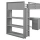 preview thumbnail 10 of 20, Multi-function Twin Size Loft Bed Wooden Kids Bed with Ladder,Guardrail,3 Shelves,4 Drawers and Desk