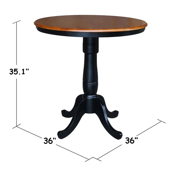 International Concepts Round Top Pedestal Table 36-Inch