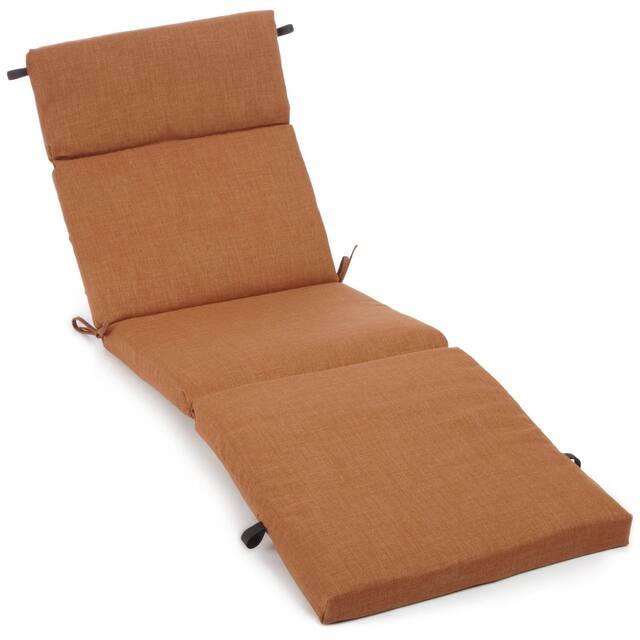 Blazing Needles 72-inch All-weather Outdoor Chaise Lounge Cushion - Mocha