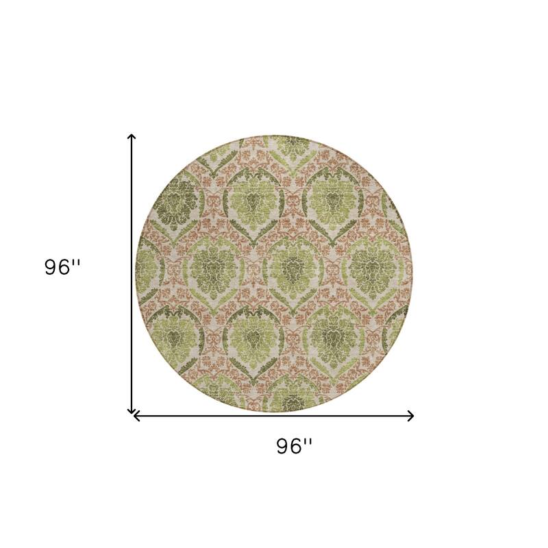HomeRoots Medallion Transitional Rectangle Outdoor Rug