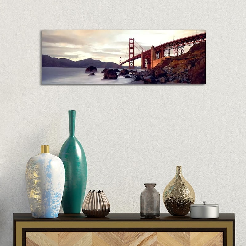iCanvas "Golden Gate Bridge San Francisco CA USA" by Panoramic Images Canvas Print - 12x36x1.5