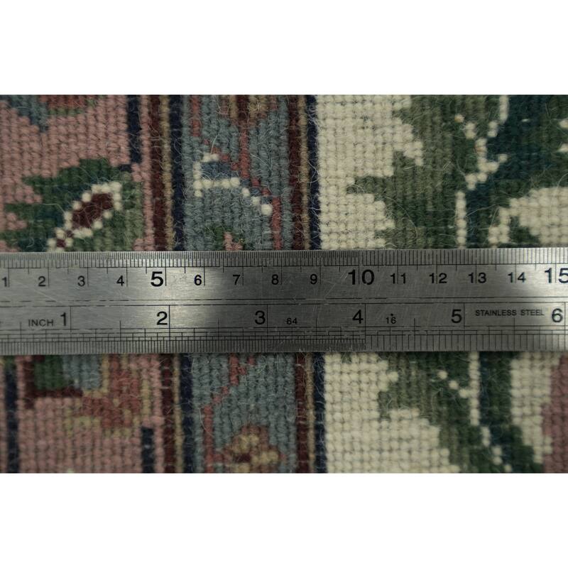 Hand Knotted Oriental 100% Wool Carpet Traditional All-Over Red Kashan Area Rug - 14' 1'' X 10' 2''