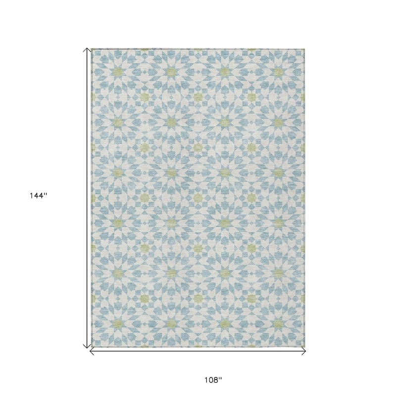 HomeRoots Floral Medallion Transitional Rectangle Outdoor Rug