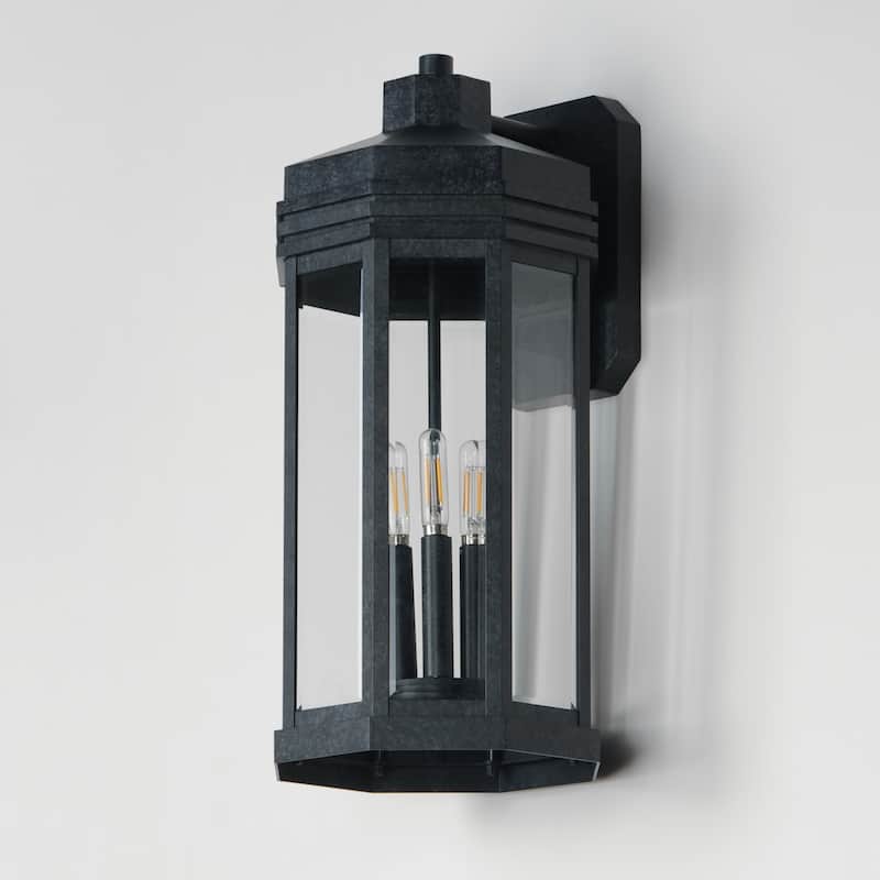 Maxim 30224CL Wright 3 Light 21" Tall Outdoor Wall Sconce