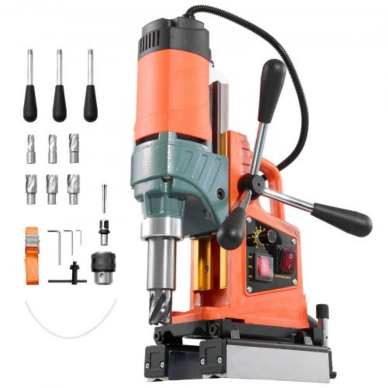 1400W Magnetic Drill Machine with 10000N Base Multi-Function Drill and Tapping for Steel Plates