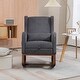preview thumbnail 53 of 59, High back Upholstered Accent Rocking Chair Nursery Chair With Retractable Footrest