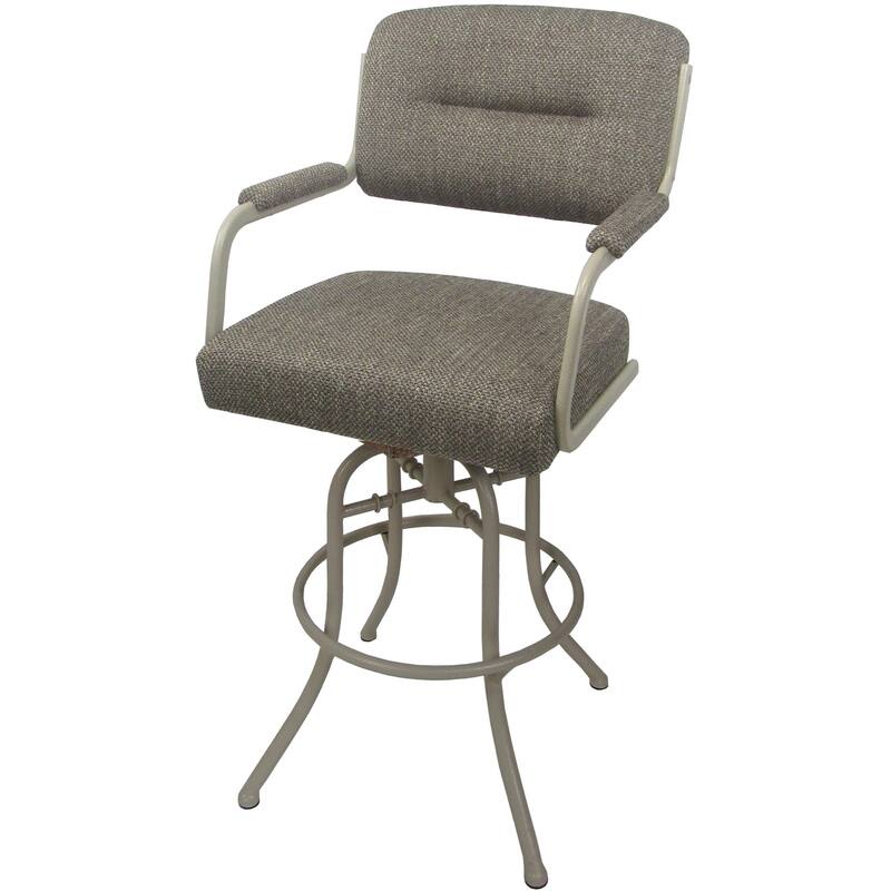 Swivel Tilt Counter 26" or 30" Bar Stool on Metal Frame - M-110 - Counter Height - Plumley Cocoa - Beige