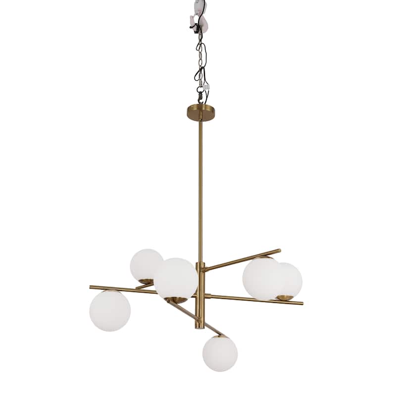 Modern 6-Light Dimmable Sputnik Bubble Chandelier for Dining Room