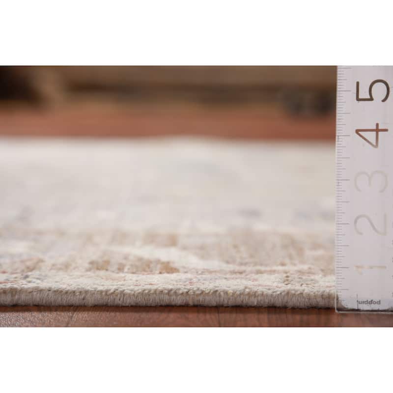 Hand Knotted Oriental 100% Wool Carpet Transitional All-Over Greys & Charcoal Oushak Area Rug - 6' 1'' X 4' 10''