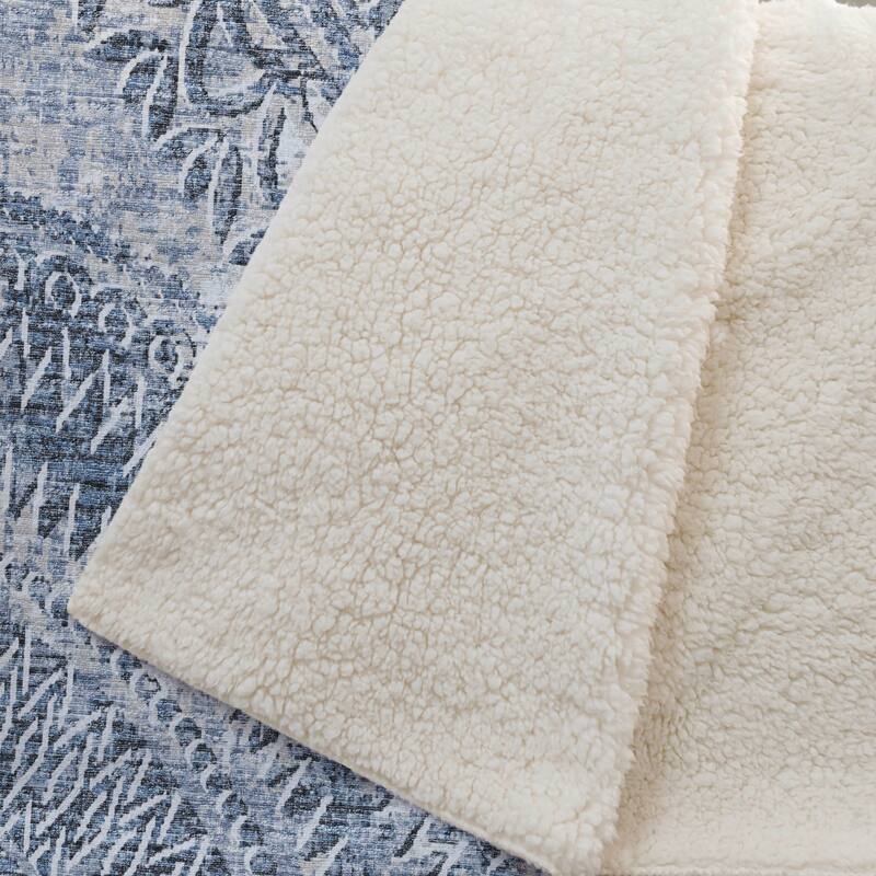 Premium Machine Washable ASB113 Global Medallion Sherpa Throw Blanket