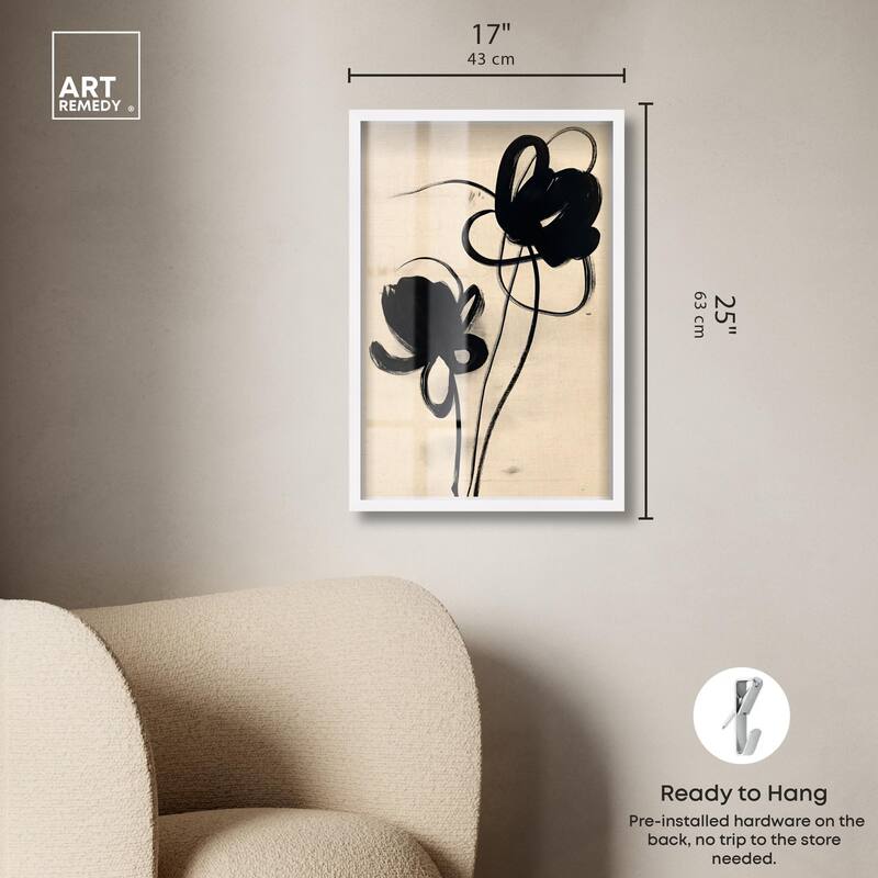 Florals in the Minimal I Shadowbox by Art Remedy