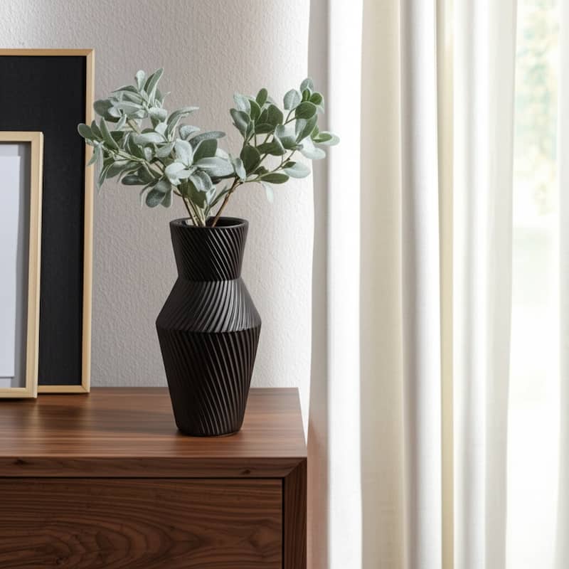 Sagebrook Home Modern Totem Stoneware Vase Unique Decor