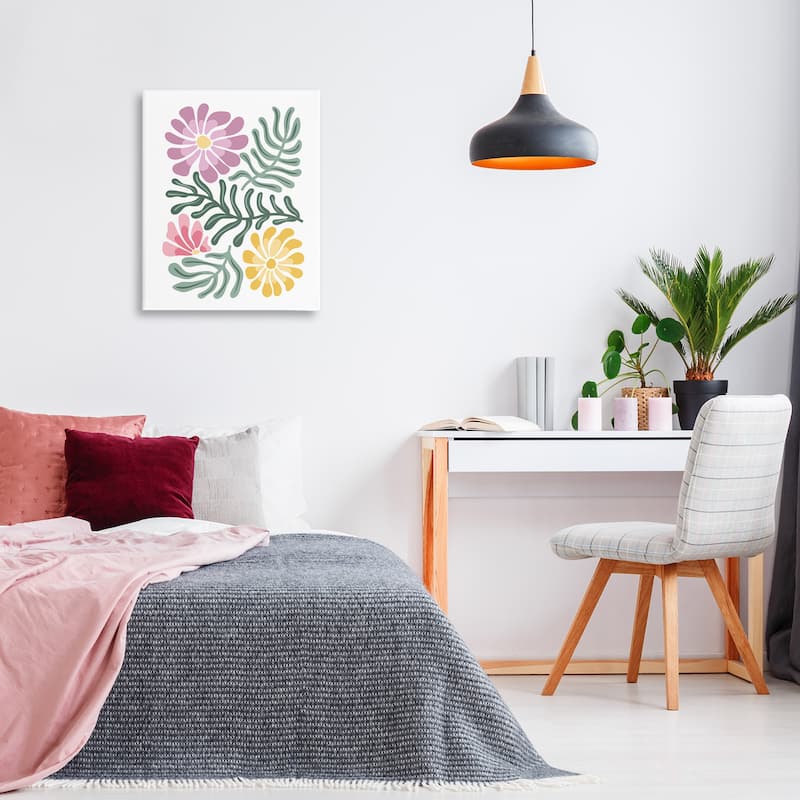 Stupell Pastel Midcentury Mod Blooms Canvas Wall Art Design By Kim Allen