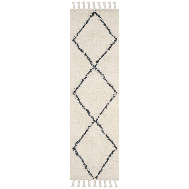 SAFAVIEH Handmade Casablanca Shag Veneta Tribal Moroccan Wool Rug