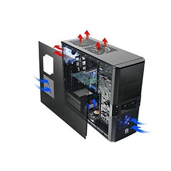 Shop Thermaltake V3 Black Edition Secc Plastic Atx Mid Tower Computer Case Vl80001w2z Black Overstock 17160375