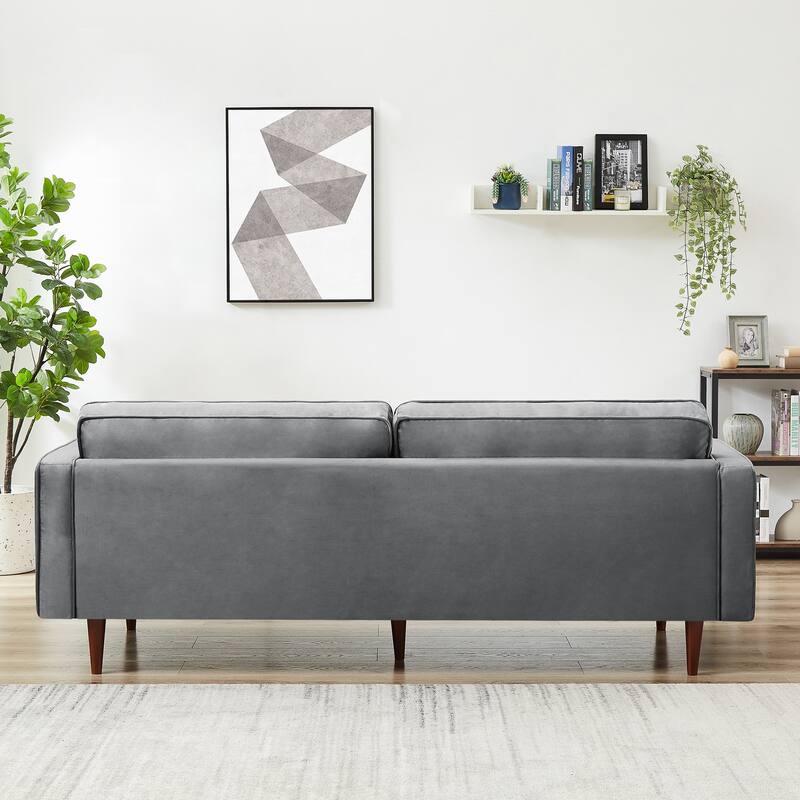 Kerry Mid Century Modern Comfortable Furniture Style Tufted Velvet Couch