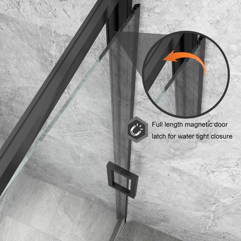 TOOLKISS Semi-frameless Pivot Shower Door