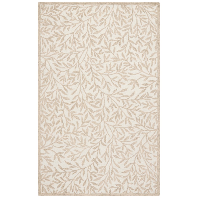Martha Stewart Handmade Gjurga Contemporary Wool Rug. - 4' x 6' - Ivory/Beige