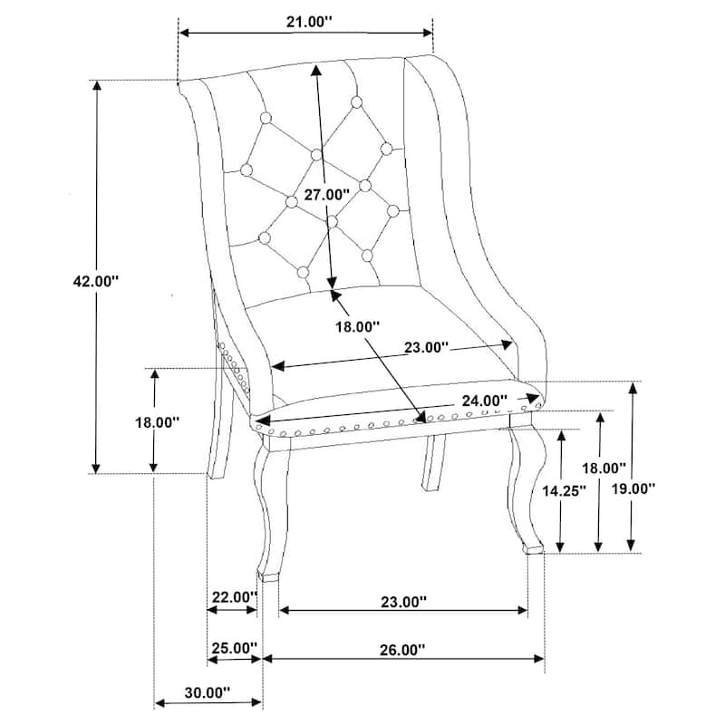 Brockway Upholstered Arm Chair (Set of 2) - 26.5" x 30" x 43.25"