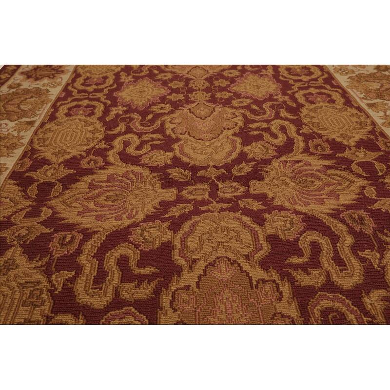 Hand Knotted Reversible Soumak Rust Tibetan Wool Traditional Area Rug - 3' 6'' x 5' 6''