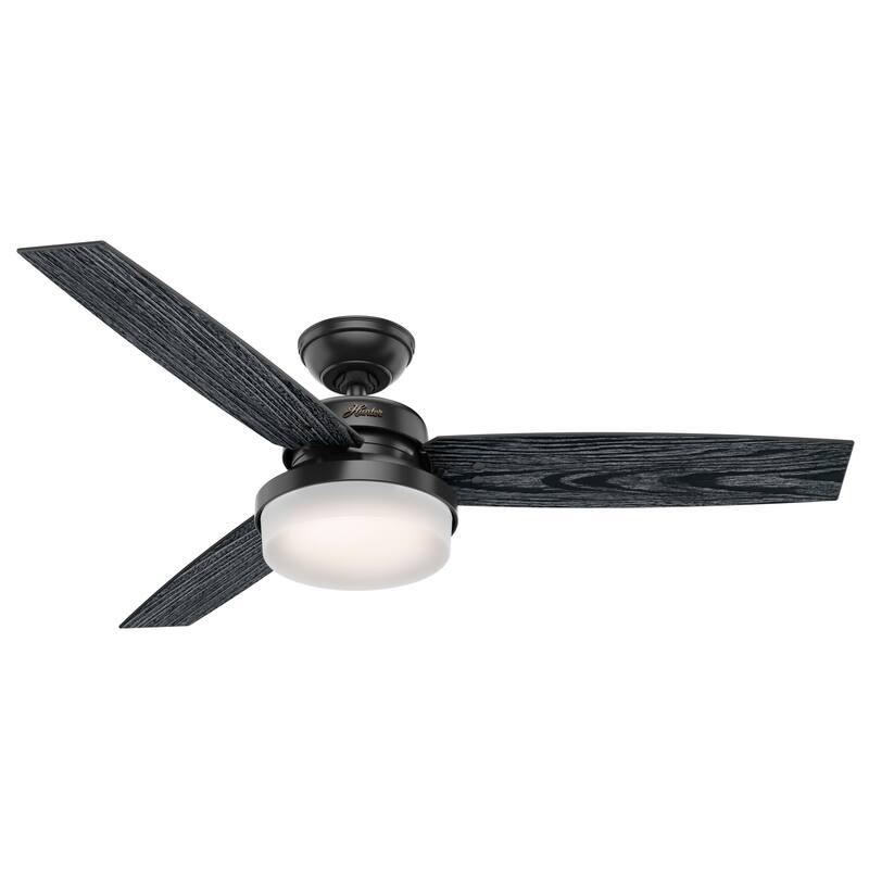 Hunter Fan Sentinel Brushed Nickel 52-inch Ceiling Fan with 3 Reversible Blades - Silver